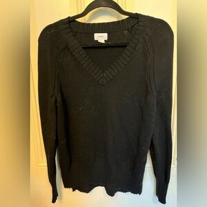 Old Navy Long Sleeve Black V Neck Sweater Medium